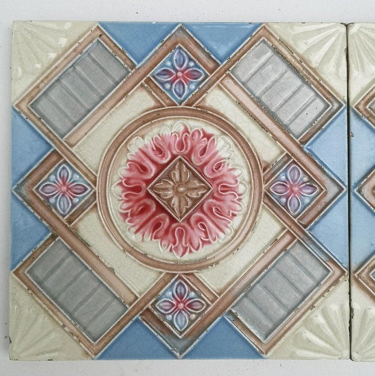 1 of the 13 Glazed Relief Tiles Produits Céramiques de la Dyle, circa 1930