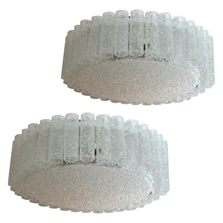 1 of the 3 Doria Clear Flush Mount Chandeliers, 1960