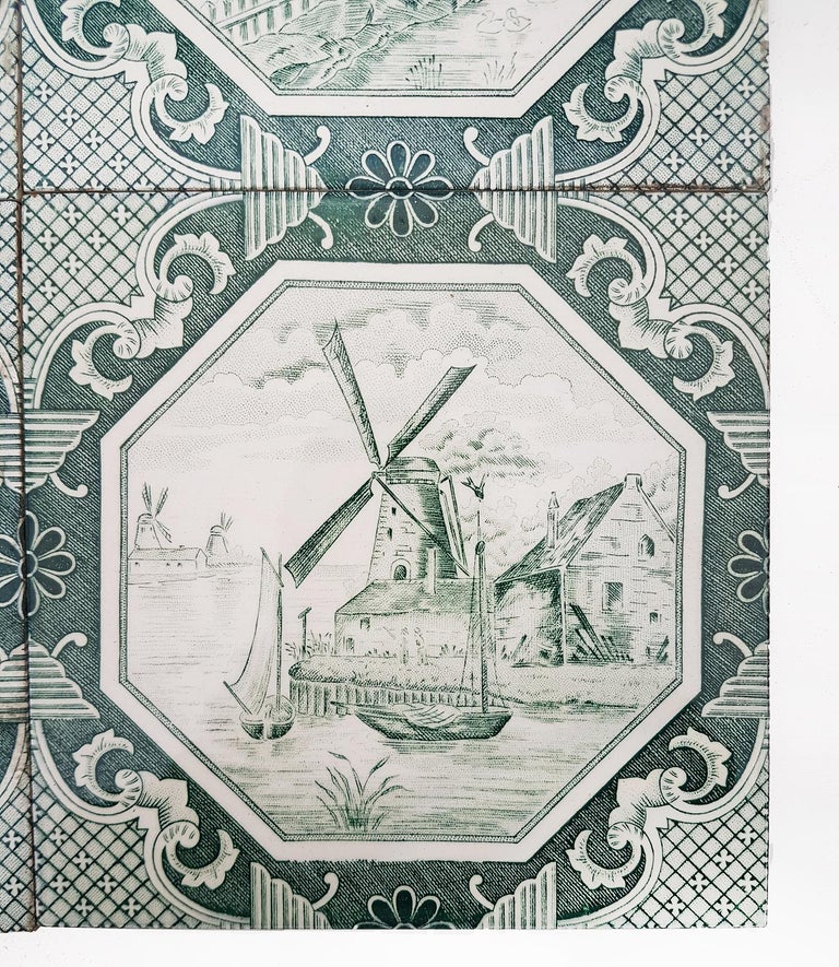 Set of 4 of Ceramic Tiles by Gilliot 'Total 200 Tiles', 1930