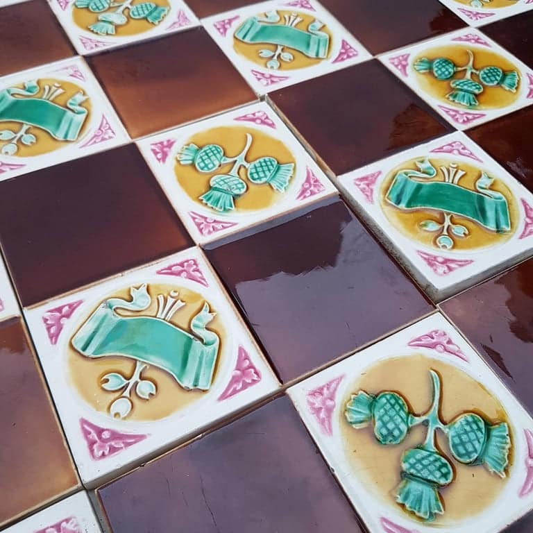 115 Art Deco Tiles by S.A. Faienceries de Bouffioulx, 1930s