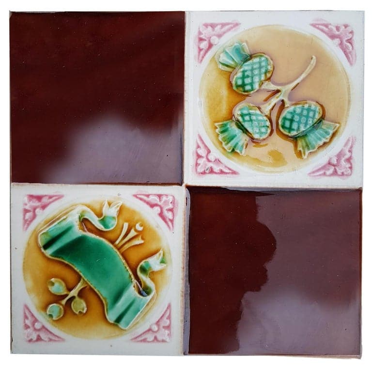 115 Art Deco Tiles by S.A. Faienceries de Bouffioulx, 1930s