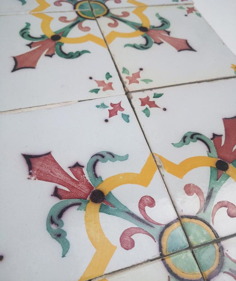 1 of the 350 Handmade Antique Ceramic Tiles by Devres, France, 1920s