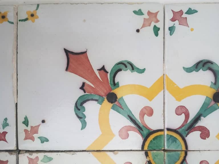 1 of the 350 Handmade Antique Ceramic Tiles by Devres, France, 1920s