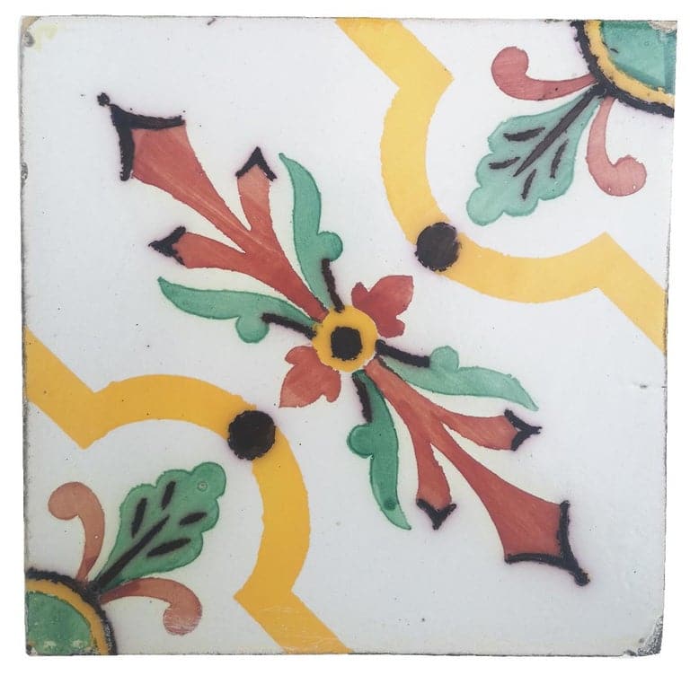 1 of the 350 Handmade Antique Ceramic Tiles by Devres, France, 1920s