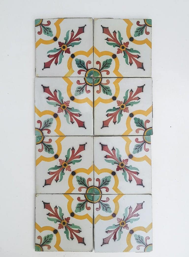 1 of the 350 Handmade Antique Ceramic Tiles by Devres, France, 1920s