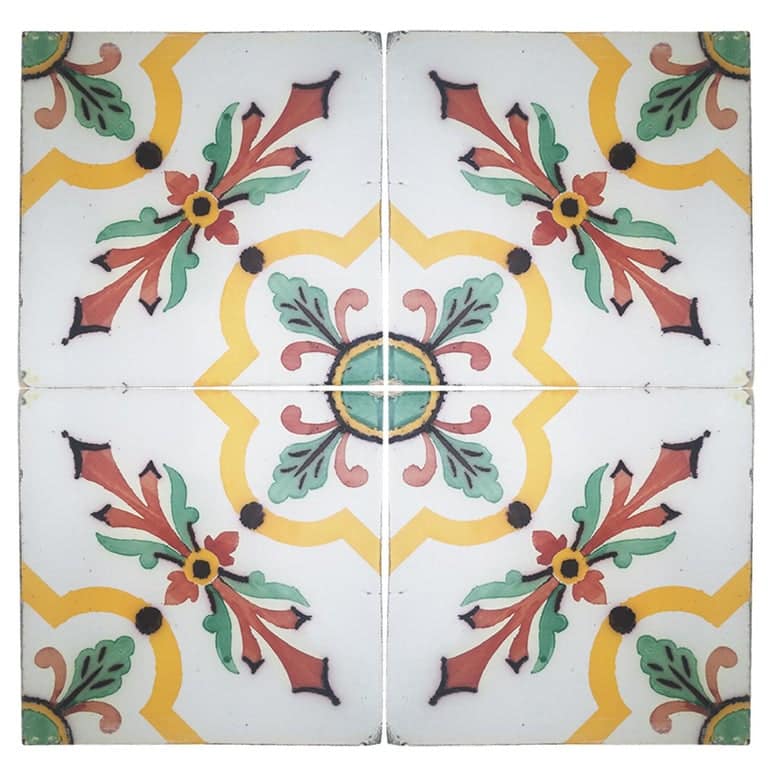 1 of the 350 Handmade Antique Ceramic Tiles by Devres, France, 1920s