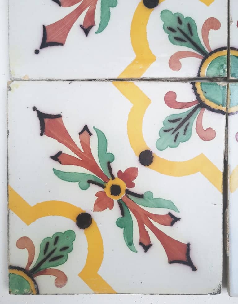 1 of the 350 Handmade Antique Ceramic Tiles by Devres, France, 1920s