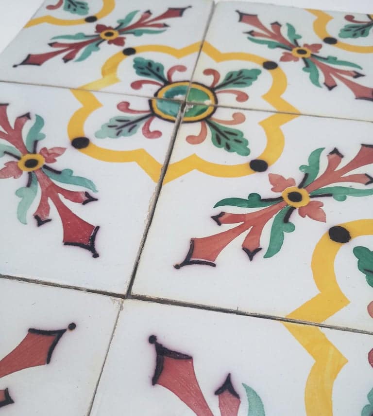 1 of the 350 Handmade Antique Ceramic Tiles by Devres, France, 1920s