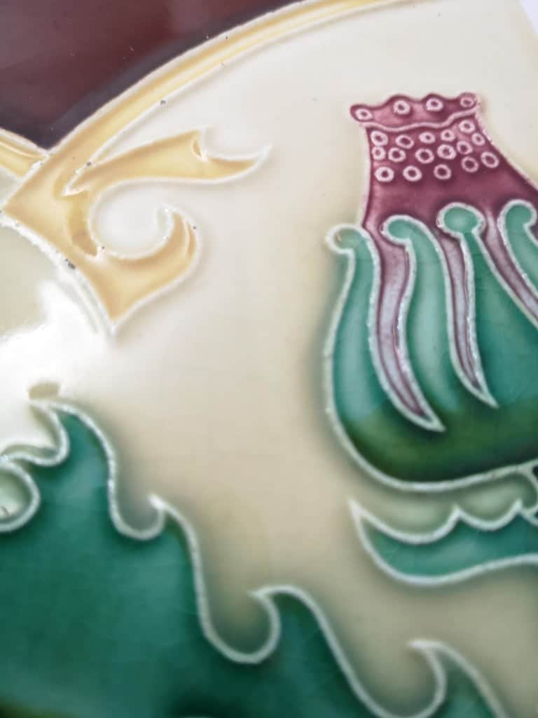 1 of the 31 Unique Antique Relief Tiles, circa 1920 S.A. Pavillions