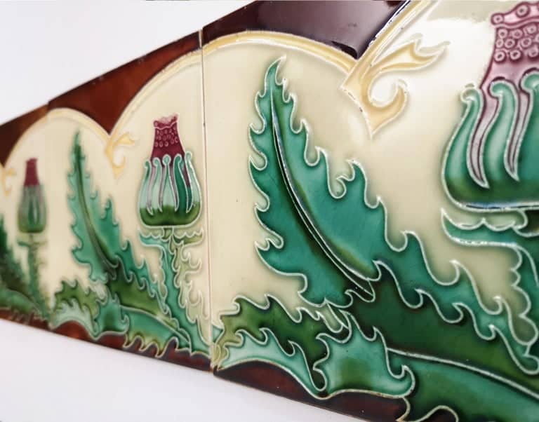 1 of the 31 Unique Antique Relief Tiles, circa 1920 S.A. Pavillions