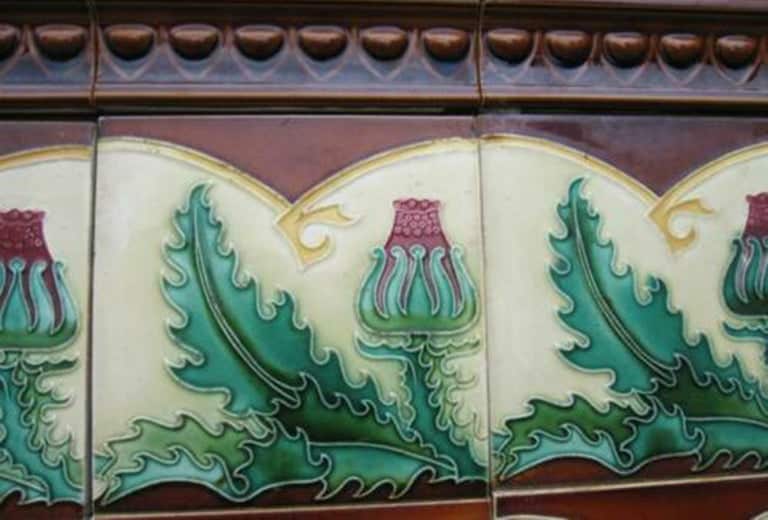 1 of the 31 Unique Antique Relief Tiles, circa 1920 S.A. Pavillions