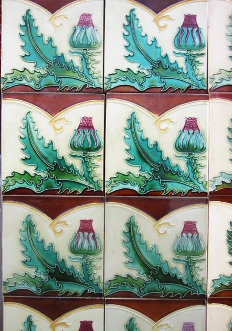 1 of the 31 Unique Antique Relief Tiles, circa 1920 S.A. Pavillions