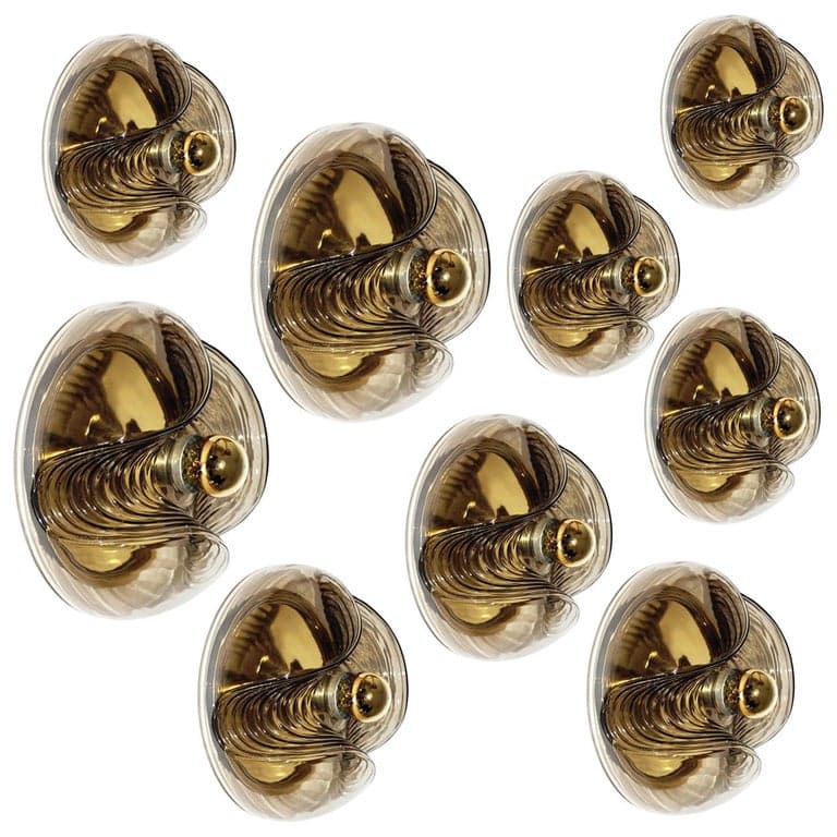 Set of Four-Light Fixtures Koch & Lowy, Two Sconces and Two Pedant Lights, 1970