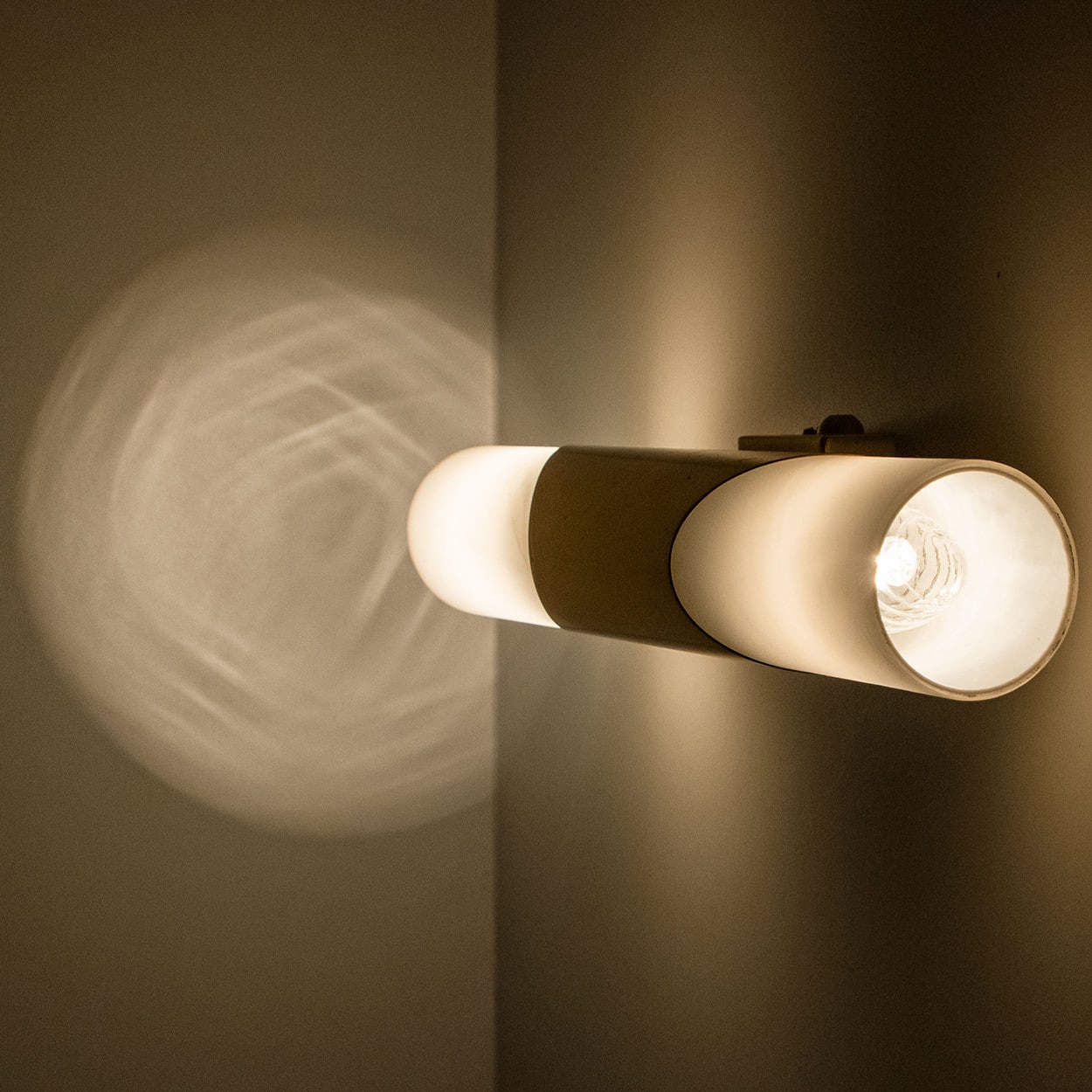 Milkglass and Brass Wall Sconces, 1970s