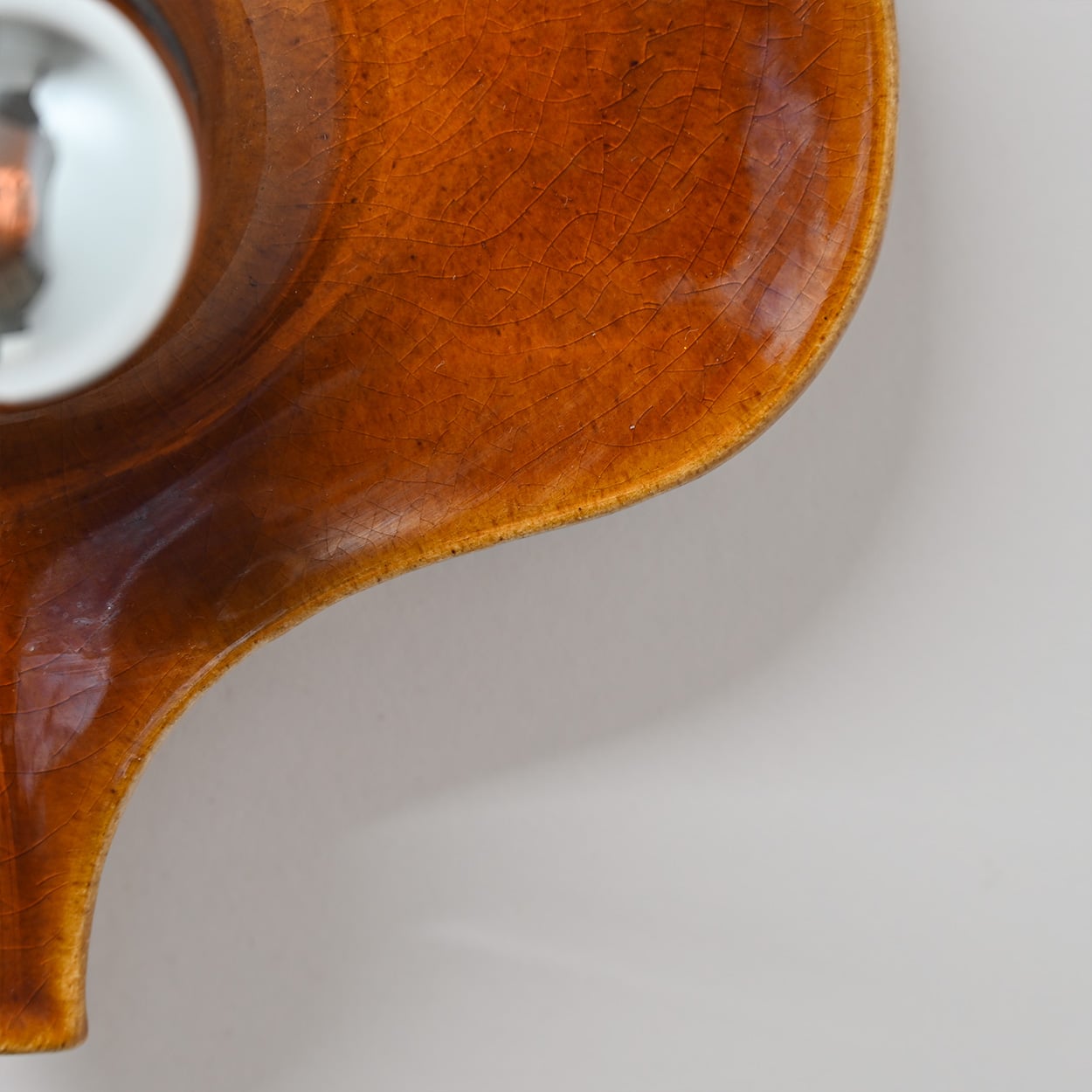 Pair of Fat Lava Brown Ceramic Wall Lights, Hustadt Keramik