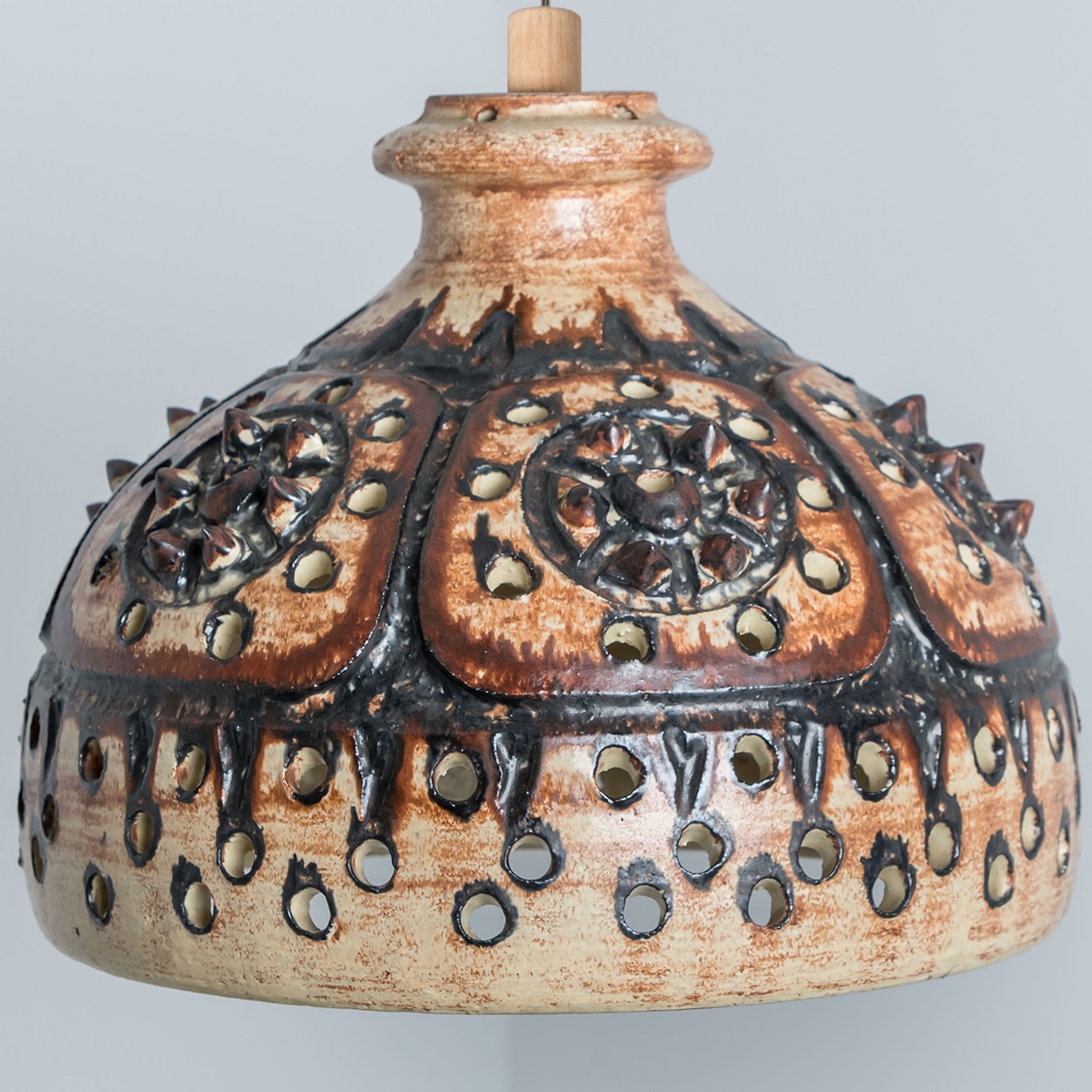 Several Blue Ceramic Pendant Lights, Denmark, 1970