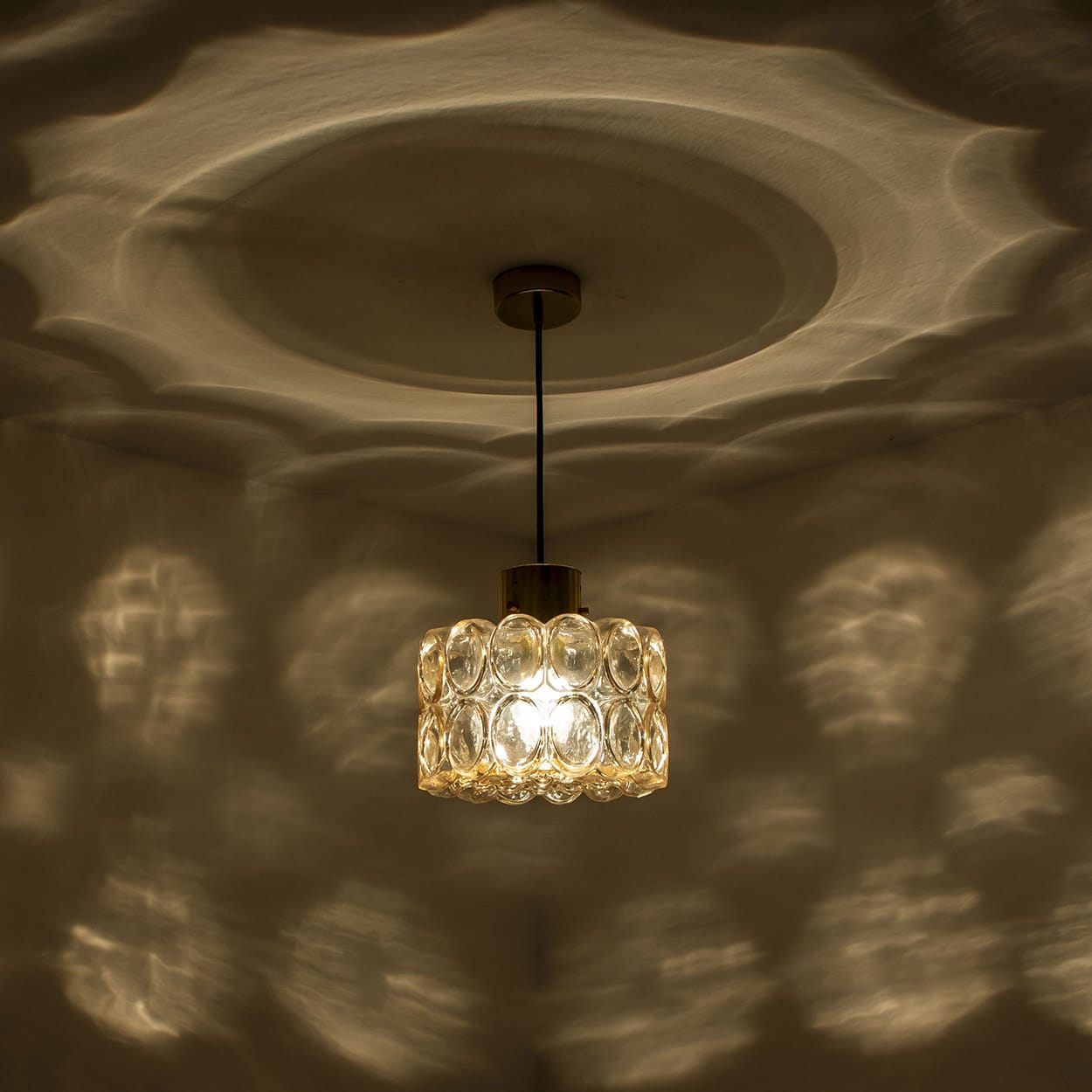 Set of Two Glass Pedants by Helena Tynell for Glashütte Limburg, 1960