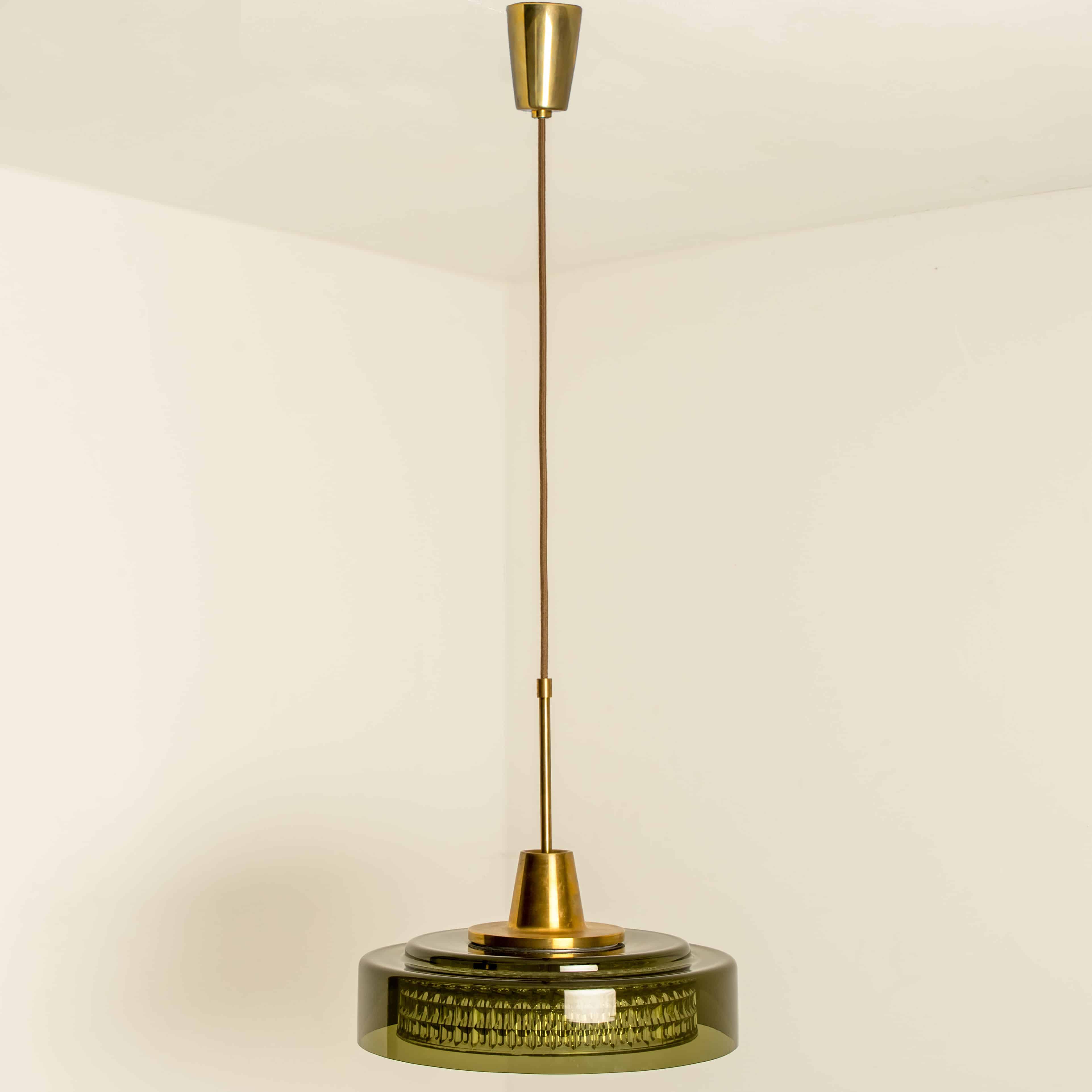 Pair of Glass Pendants by Carl Fagerlund for Orrefors, 1960s