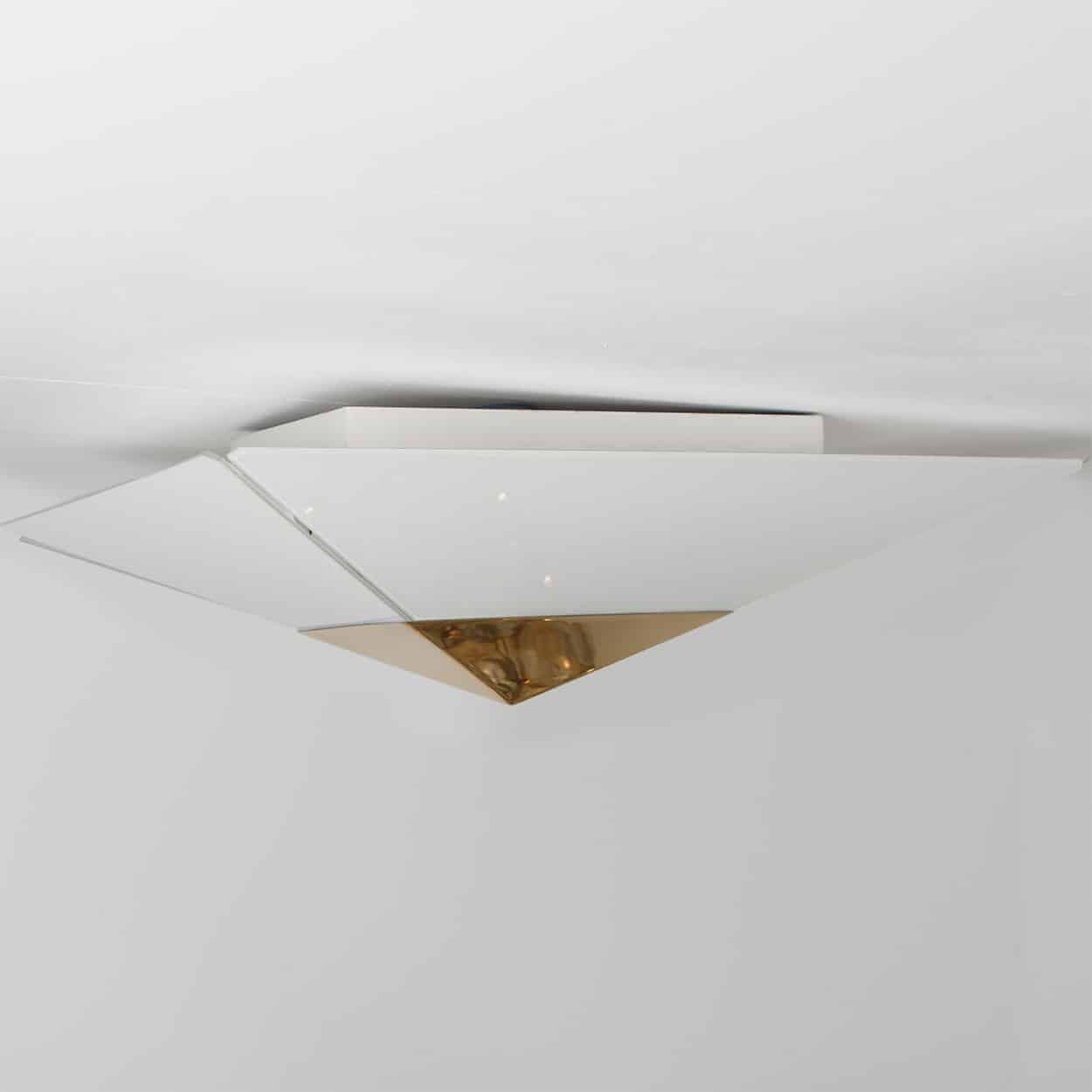 1 of the 4 Pyramid Shaped Flush Mounts by J.T.Kalmar, 1970