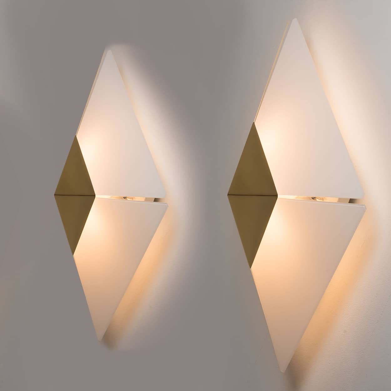 1 of the 4 Pyramid Shaped Flush Mounts by J.T.Kalmar, 1970