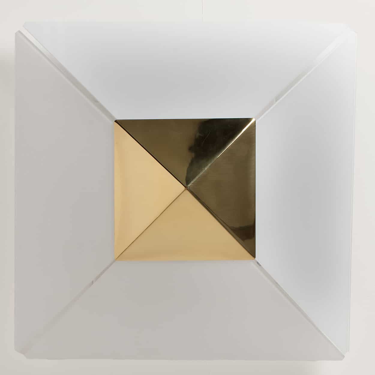 1 of the 4 Pyramid Shaped Flush Mounts by J.T.Kalmar, 1970