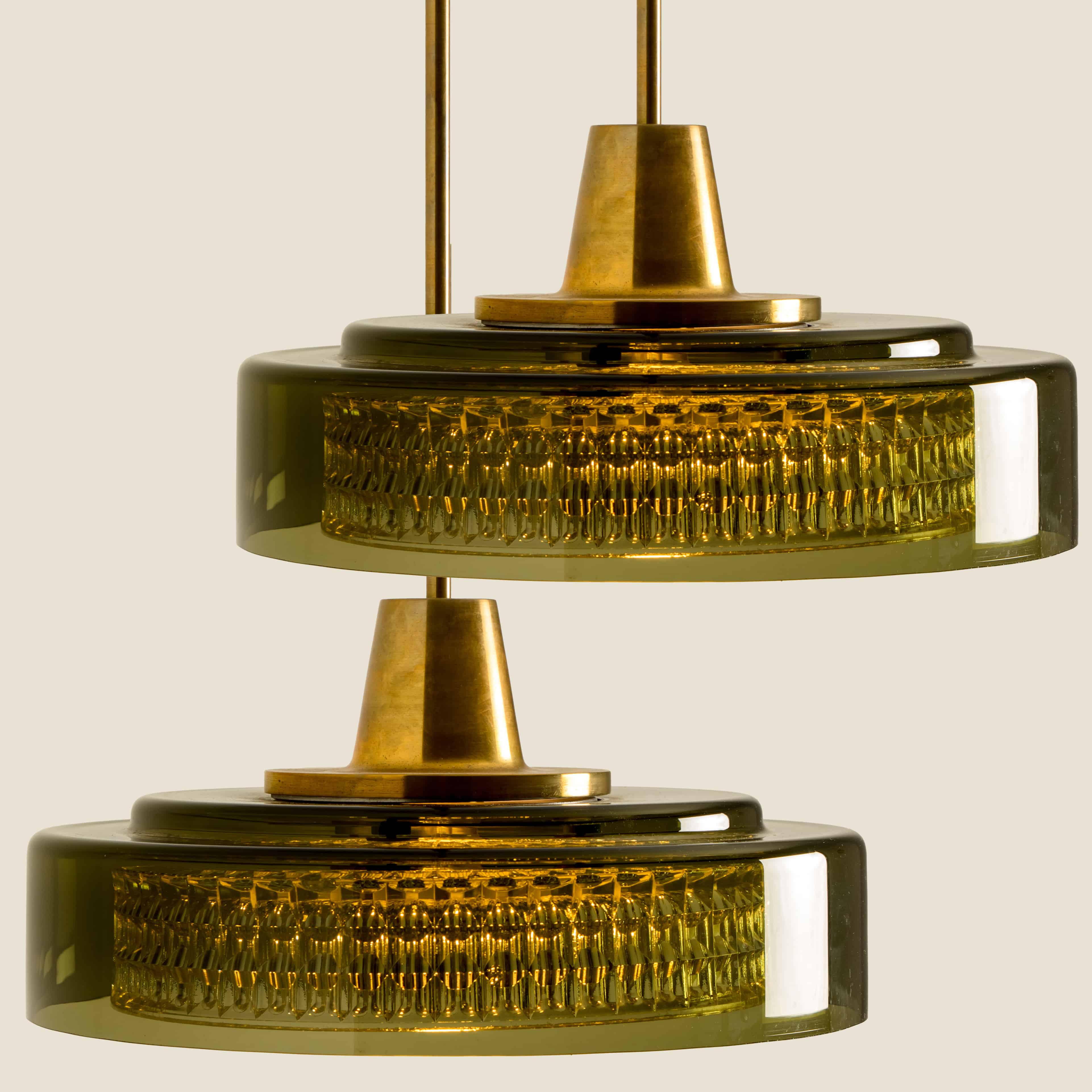 Pair of Glass Pendants by Carl Fagerlund for Orrefors, 1960s