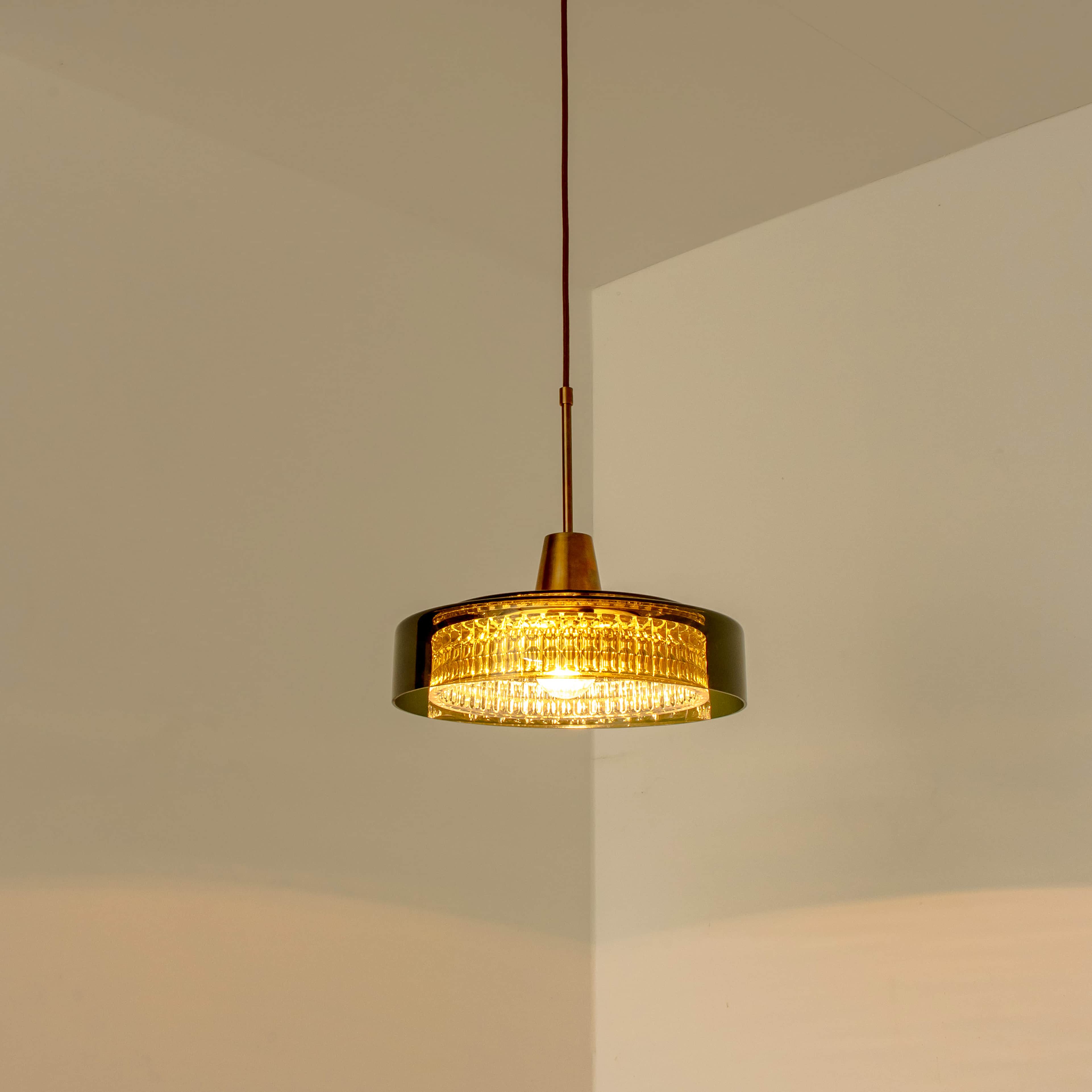 Pair of Glass Pendants by Carl Fagerlund for Orrefors, 1960s