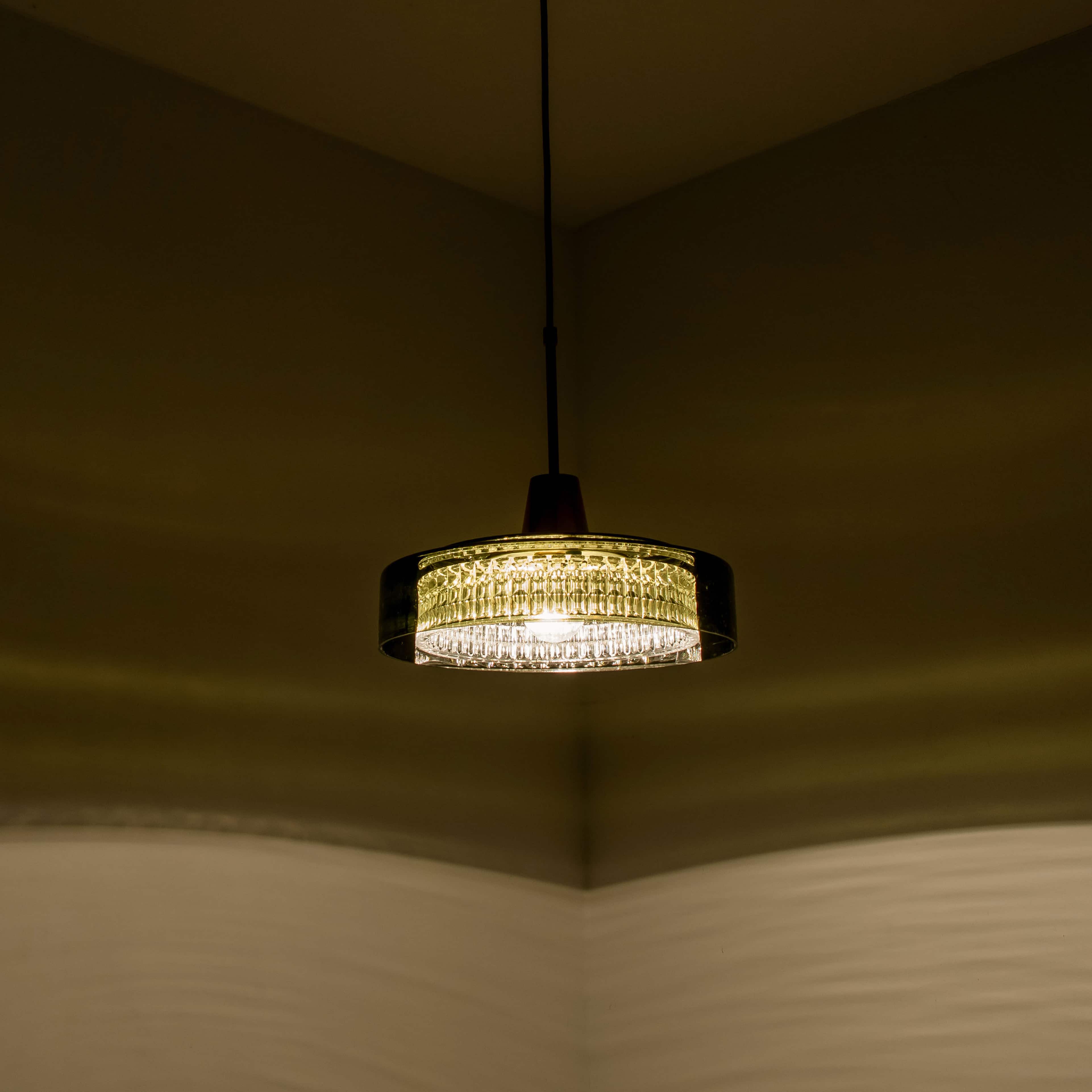 Pair of Glass Pendants by Carl Fagerlund for Orrefors, 1960s