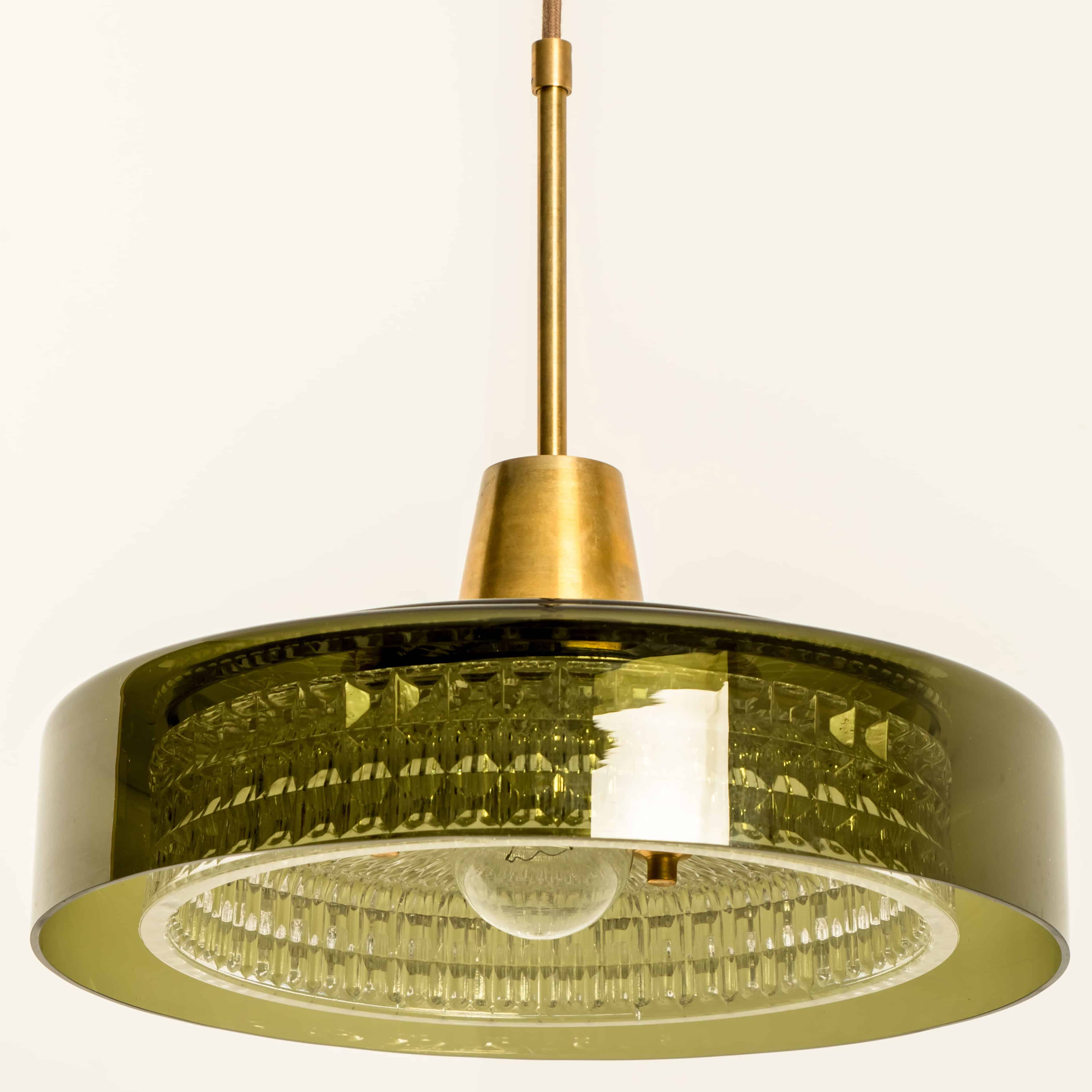 Pair of Glass Pendants by Carl Fagerlund for Orrefors, 1960s