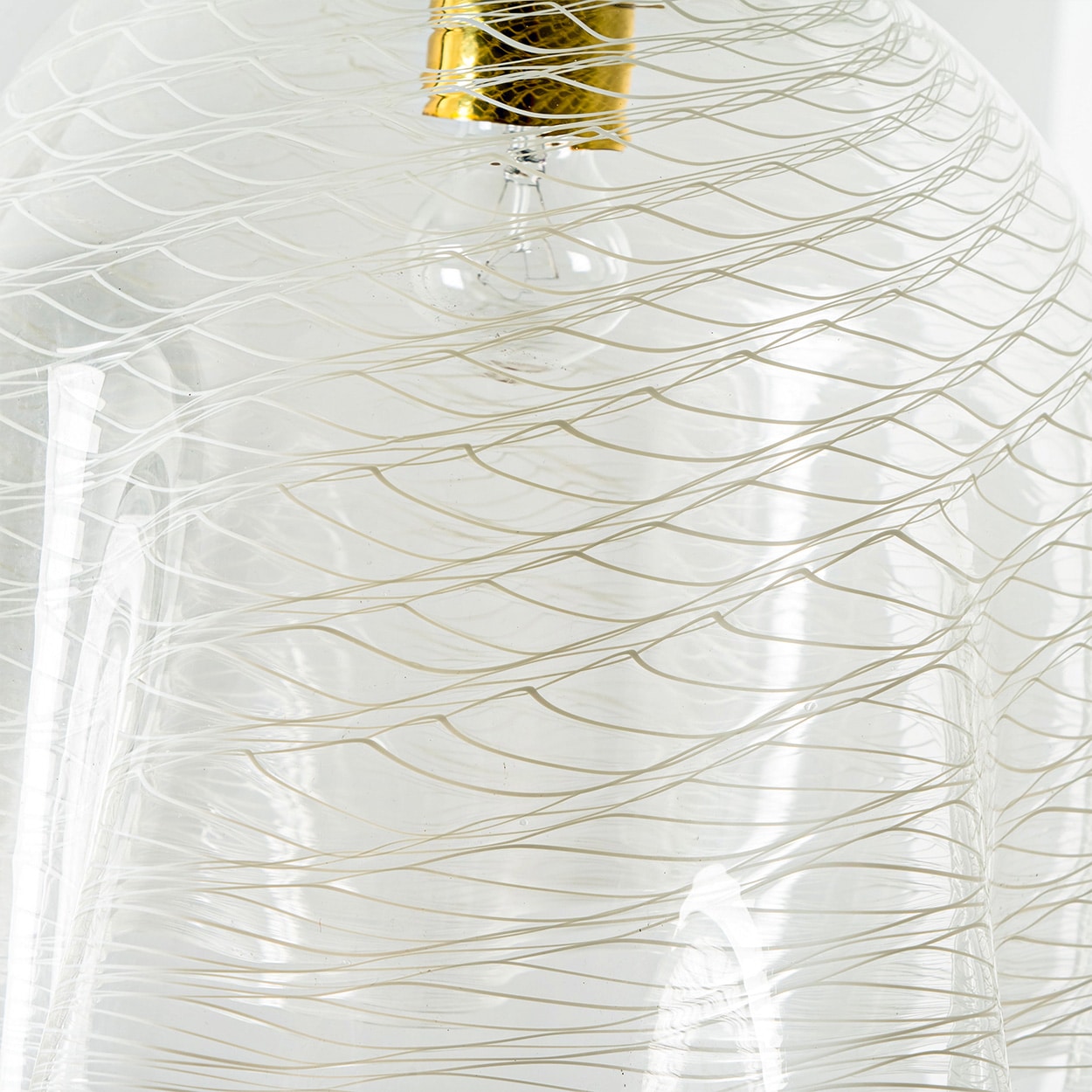 1 of the 2 Glass Kalmar Fazzoletto Pendants, 1970s