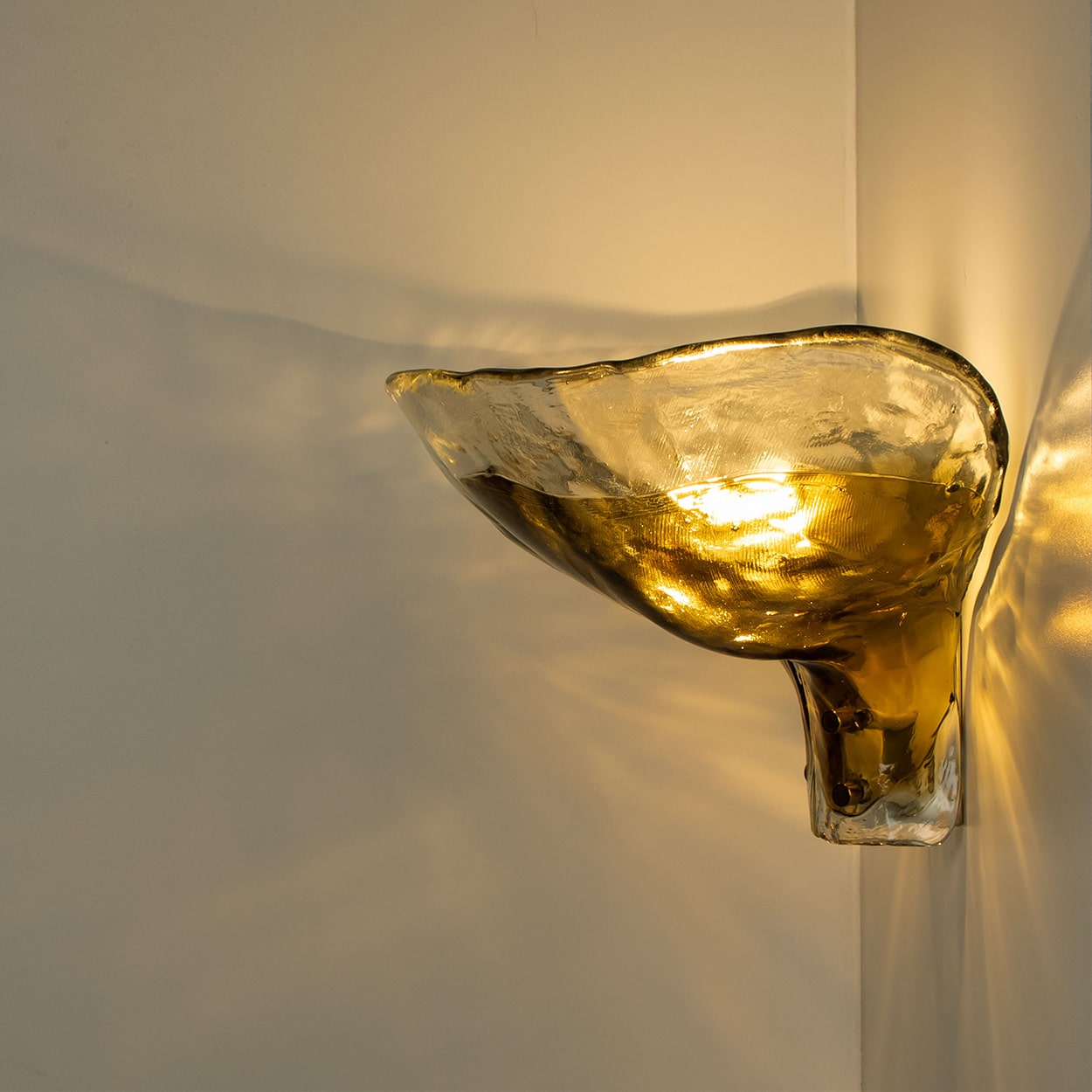 1 of the 2 pairs Extra Large J.T. Kalmar Wall Lights, 1970