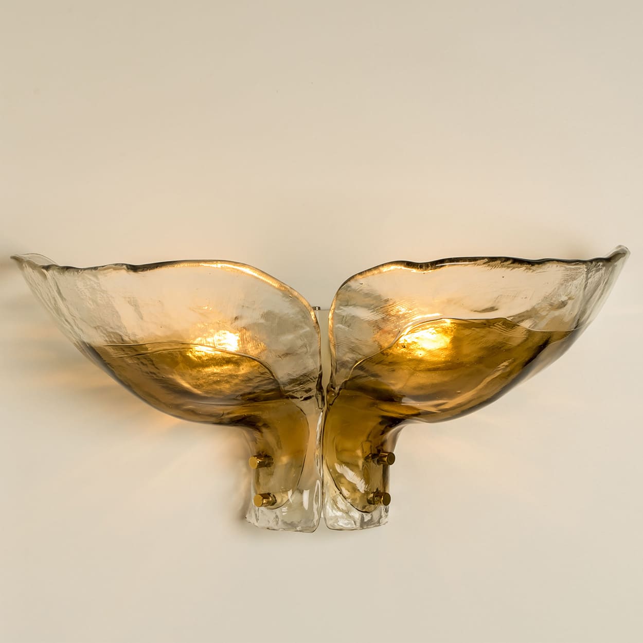 1 of the 2 pairs Extra Large J.T. Kalmar Wall Lights, 1970