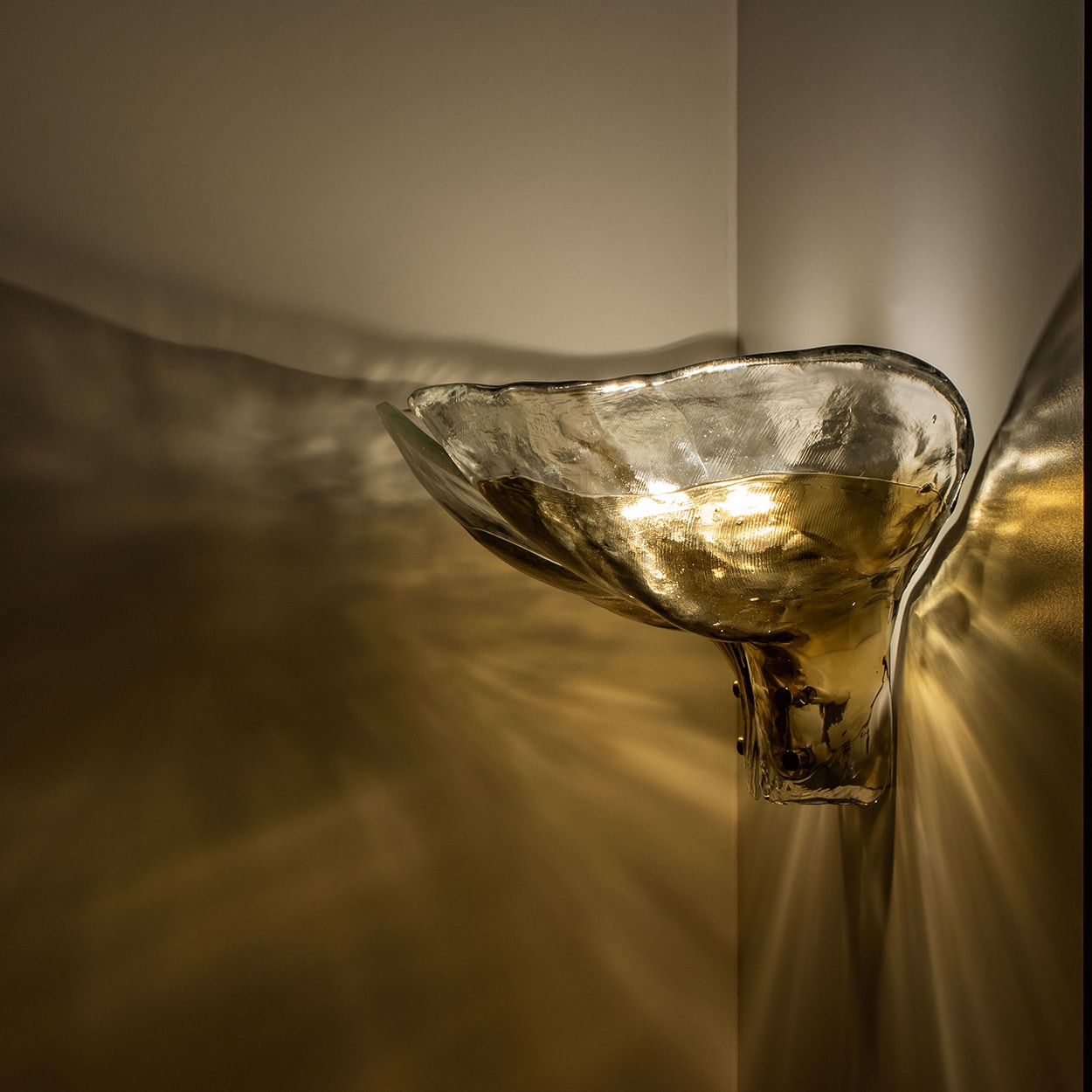 1 of the 2 pairs Extra Large J.T. Kalmar Wall Lights, 1970