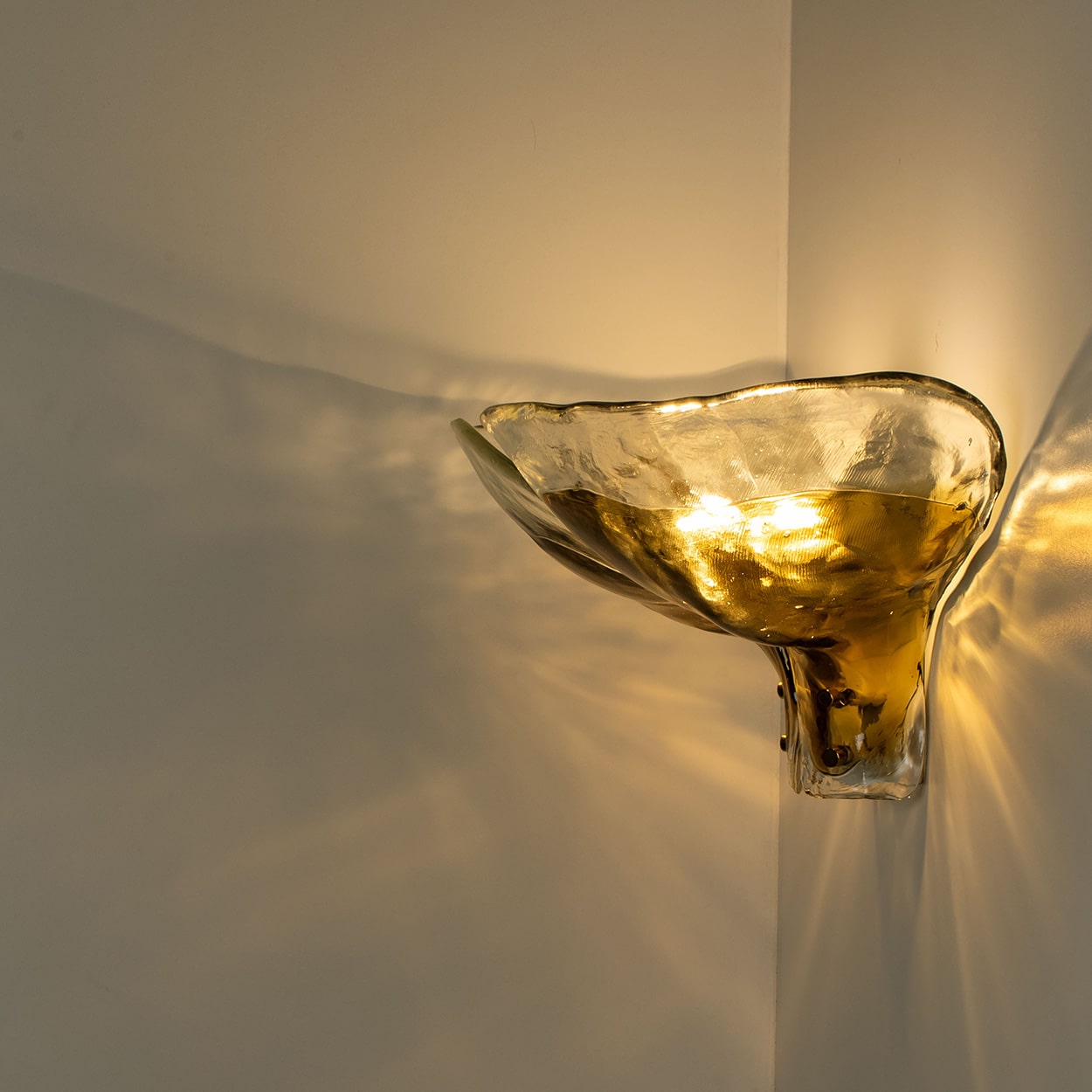 1 of the 2 pairs Extra Large J.T. Kalmar Wall Lights, 1970