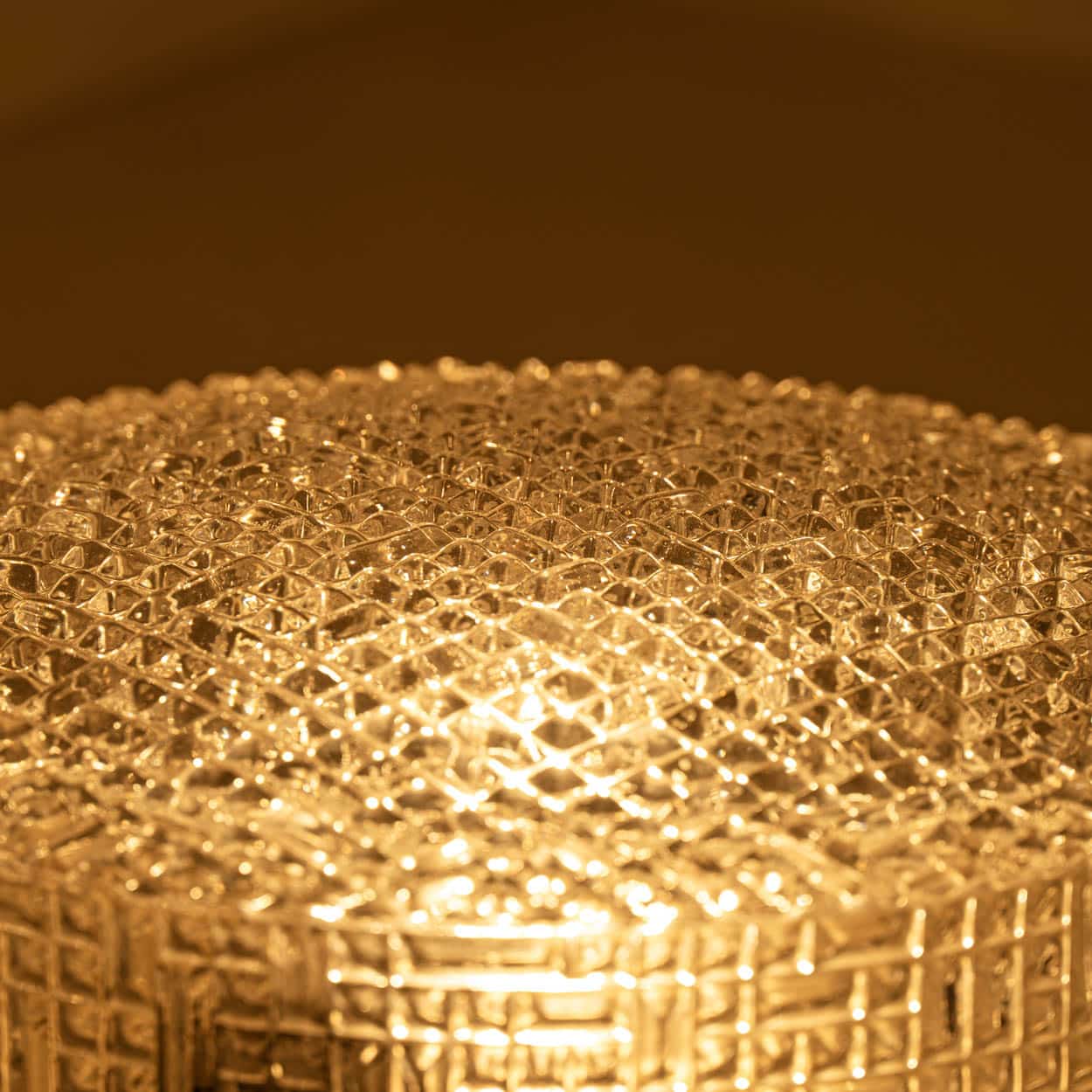 1 of the 2 Glass Silver Flush Mount In Style Of Helena Tynell, Germany 1960s