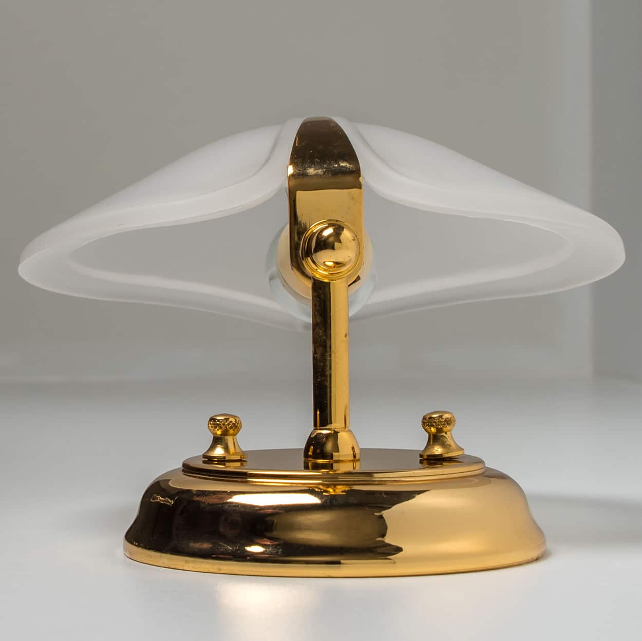 Pair of Opaline Glass Wall Lights in style of Kaiser, 1960