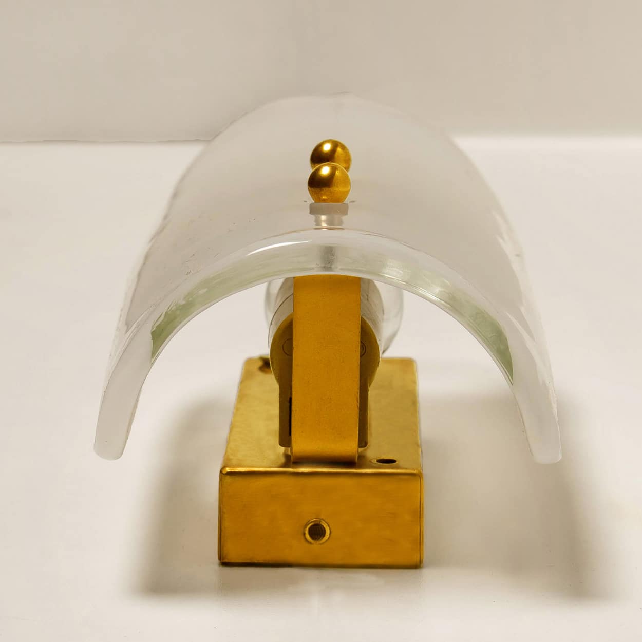 Brass and Hand Blown Murano Glass Wall Lights by J.T. Kalmar, 1960s