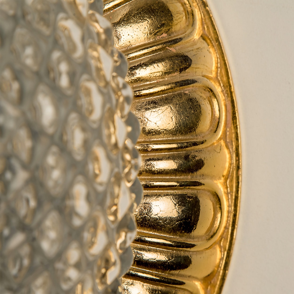 Glass Bowl Flush Mount Limburg Glashutte, Germany, 1960s