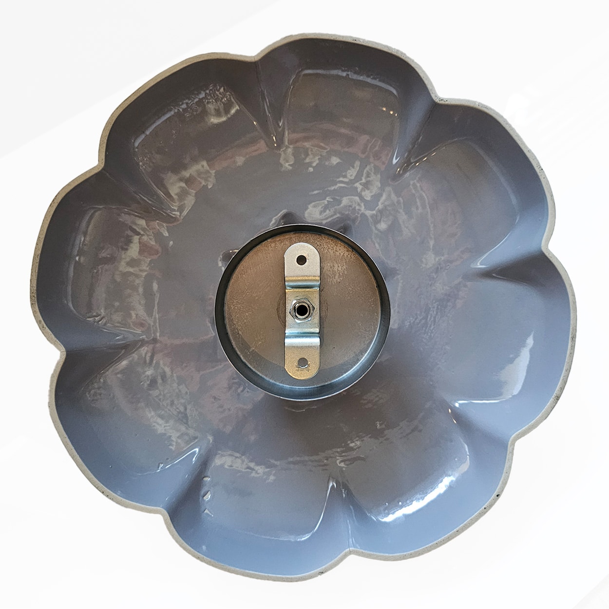 1 of the 6 Yellow Ceramic Lamps, Rosettes by Jeanine Keizer, 1990