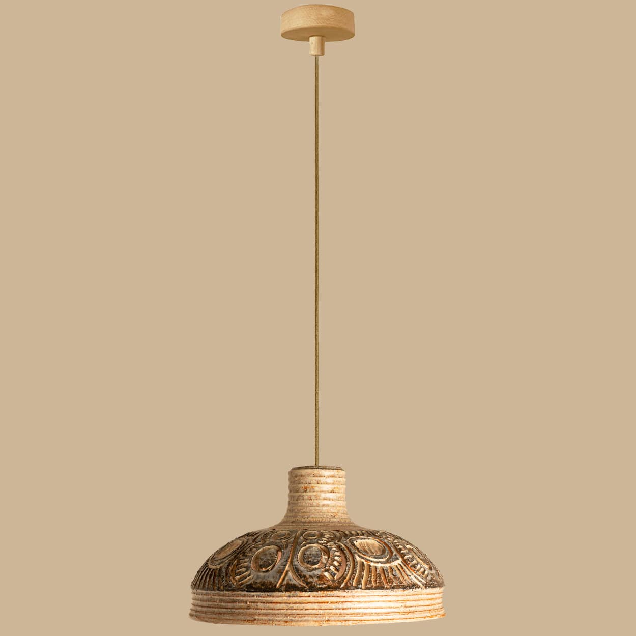 Pair of Ceramic Geometric Pendants by Jette Hellerøe for Axella Denmark, 1960s