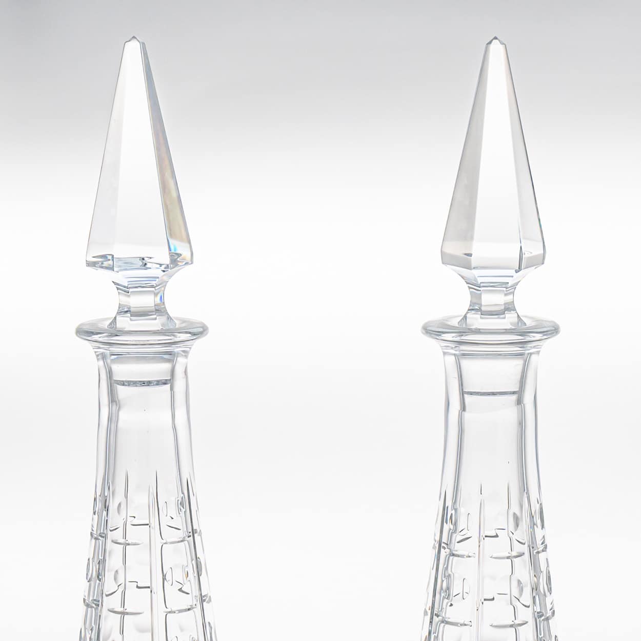 1 of the 2 Baccarat Structured Exquise Clear Crystal Carafe, France