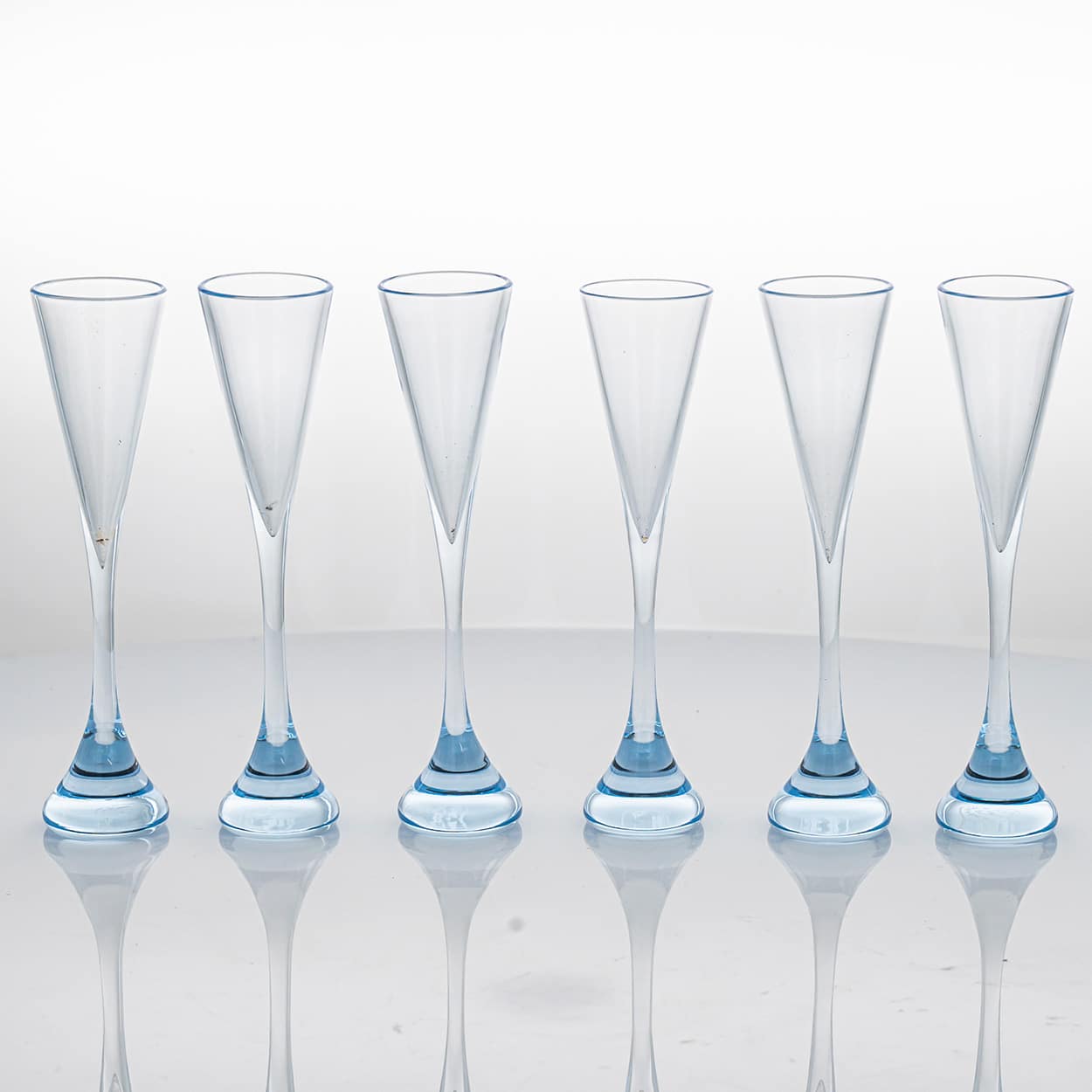 Set of 6 Exquise Baccarat Crystal Pieces, Design R Rigot France Nancy