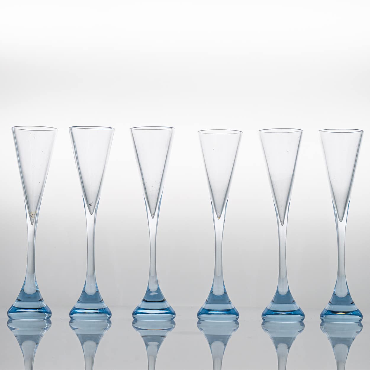 Set of 6 Exquise Baccarat Crystal Pieces, Design R Rigot France Nancy