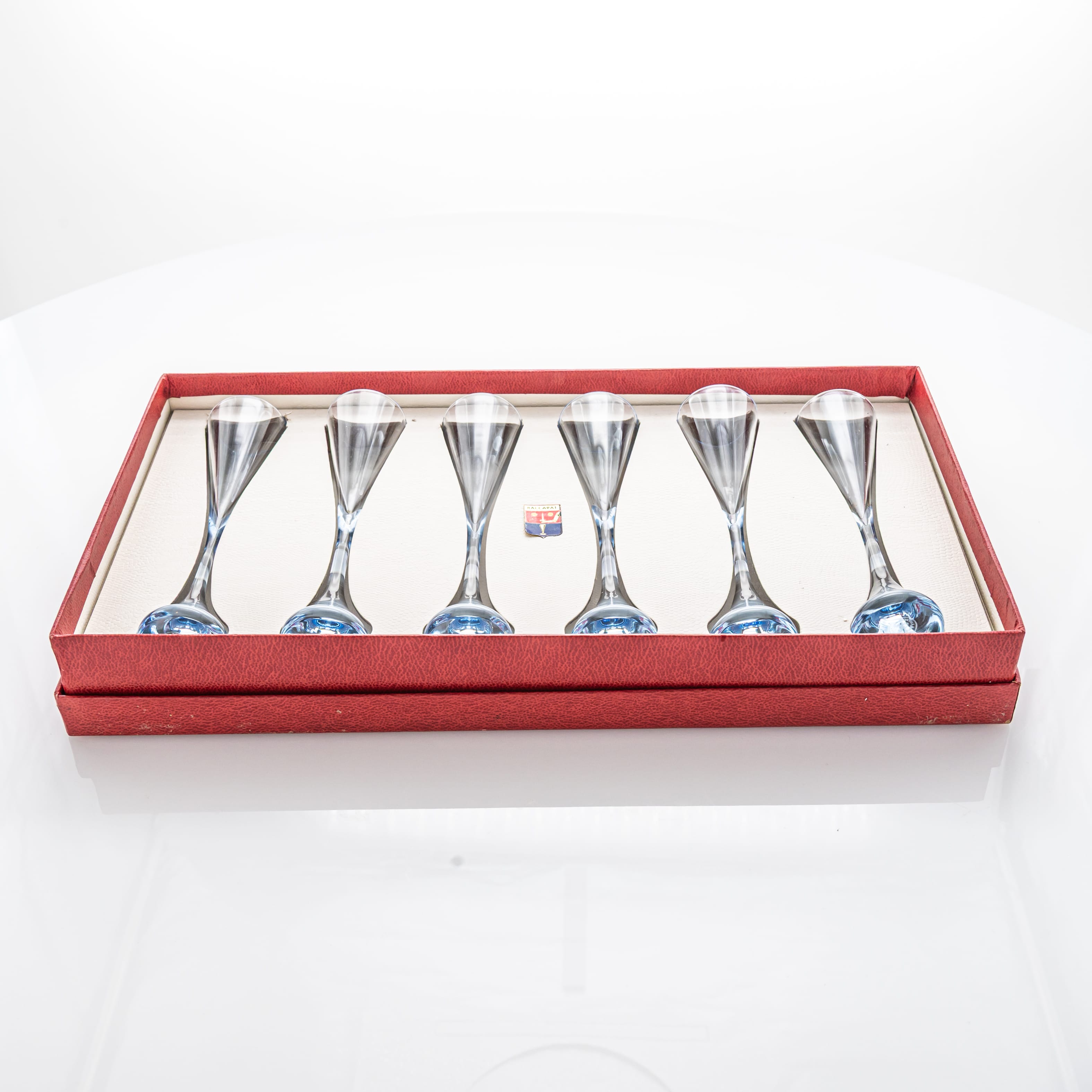 Set of 6 Exquise Baccarat Crystal Pieces, Design R Rigot France Nancy