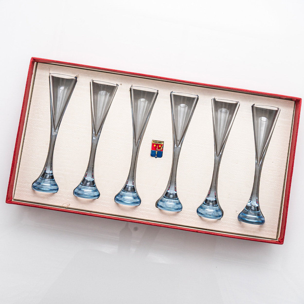 Set of 6 Exquise Baccarat Crystal Pieces, Design R Rigot France Nancy