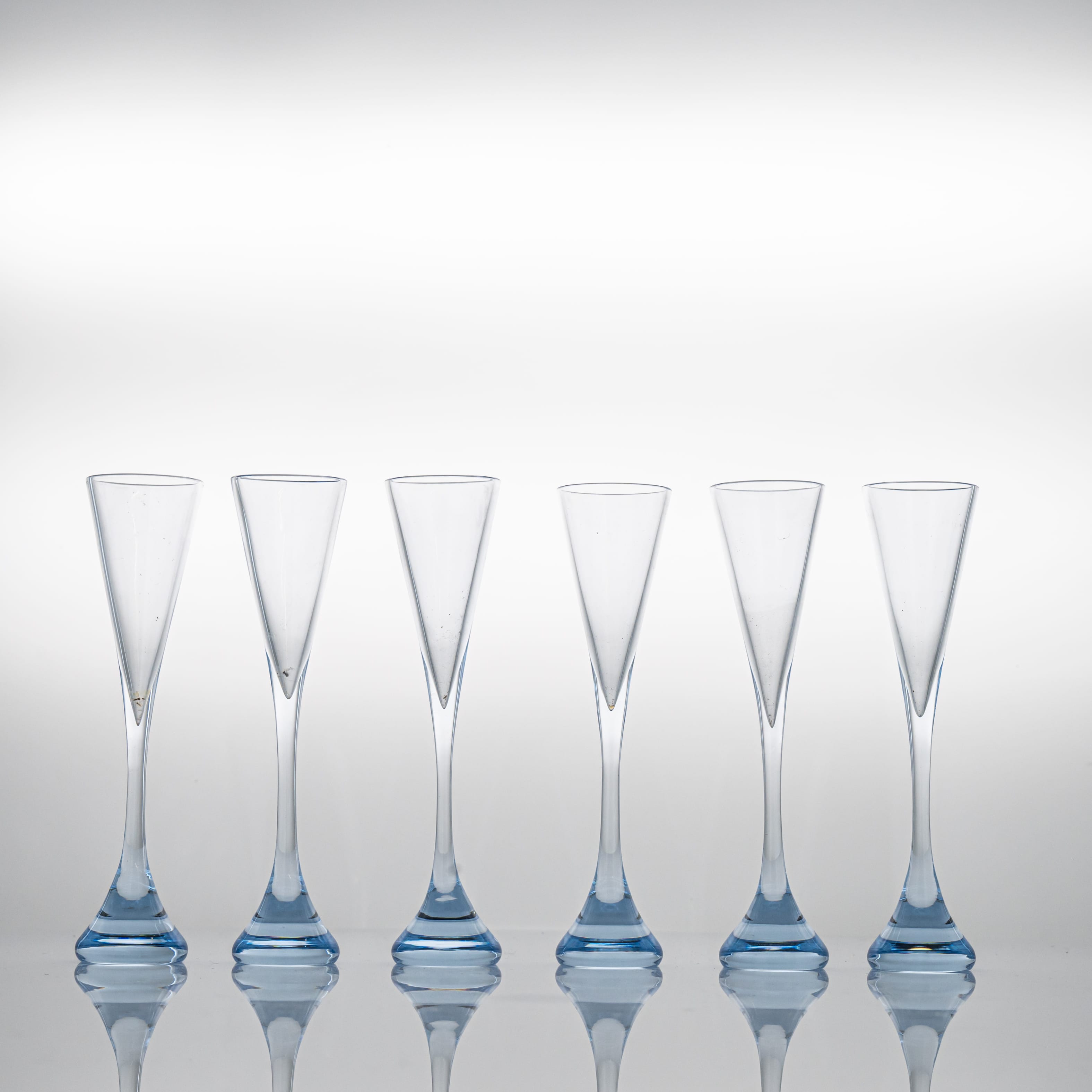 Set of 6 Exquise Baccarat Crystal Pieces, Design R Rigot France Nancy