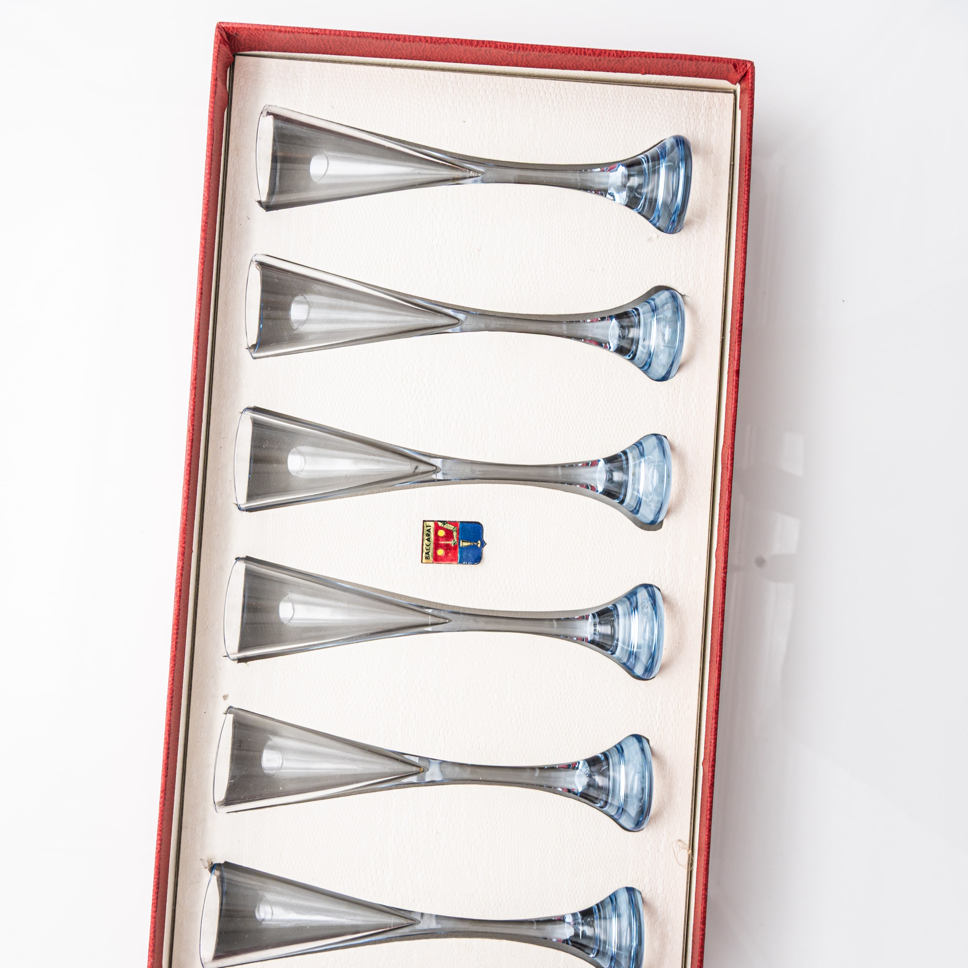 Set of 6 Exquise Baccarat Crystal Pieces, Design R Rigot France Nancy