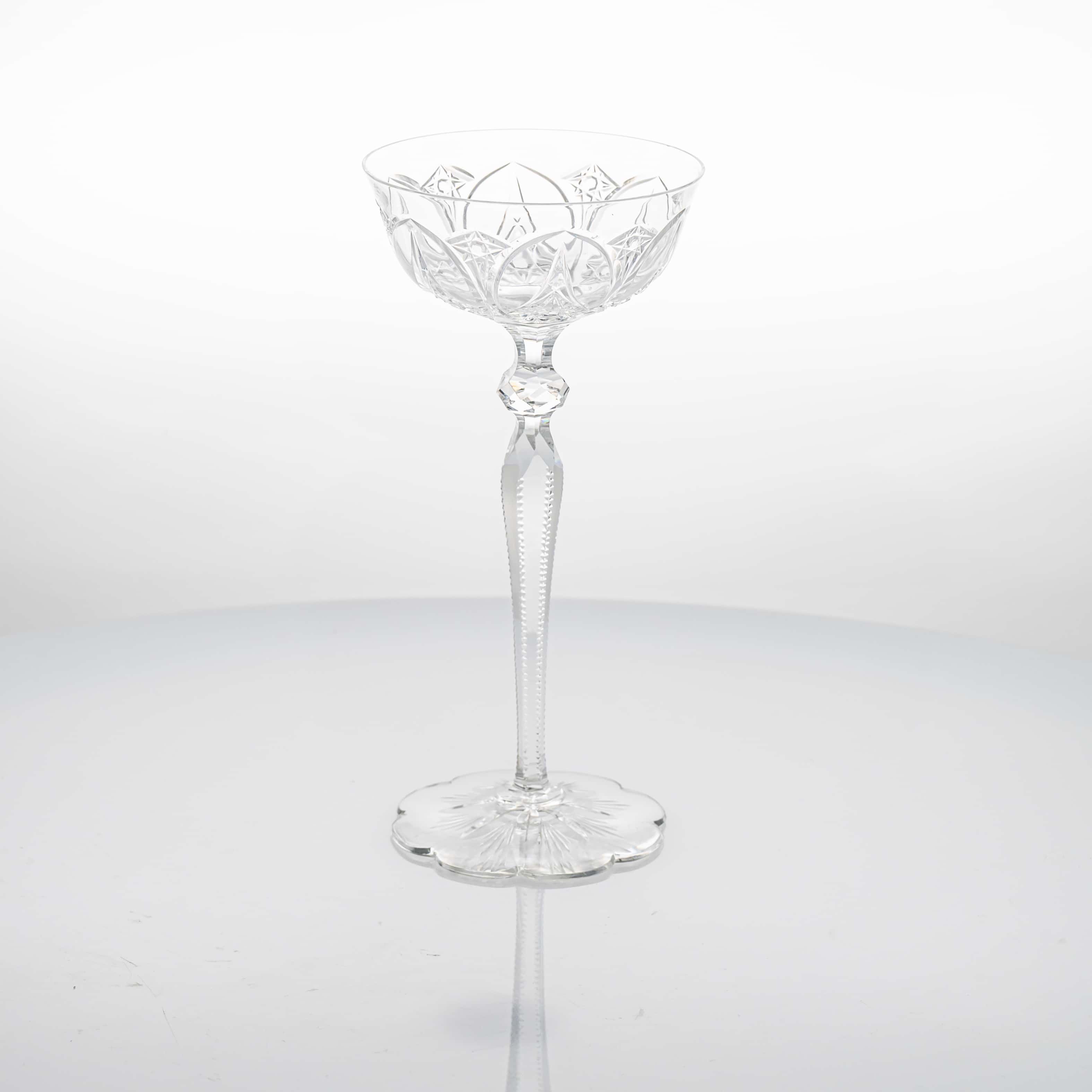 Set of 6 Exquise Baccarat Crystal Pieces, France