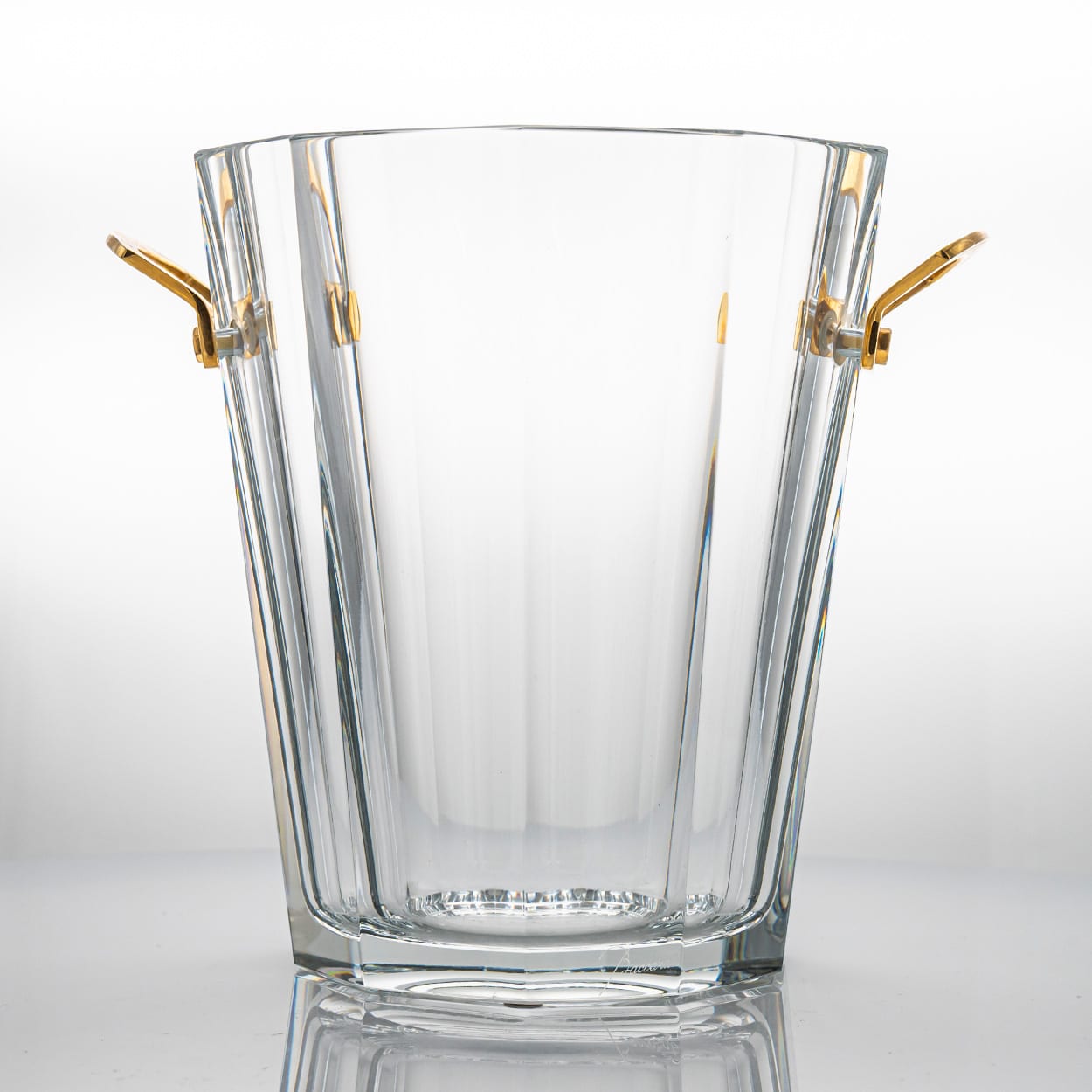 Pair of 2 Baccarat Crystal Glasses with Wine Cooler, France