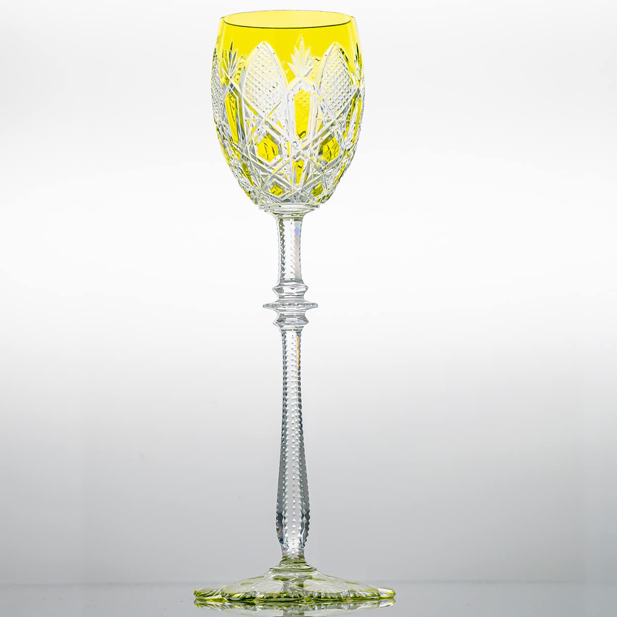 Set of 4 Multicolor Baccarat Crystal Tsar Glasses, France